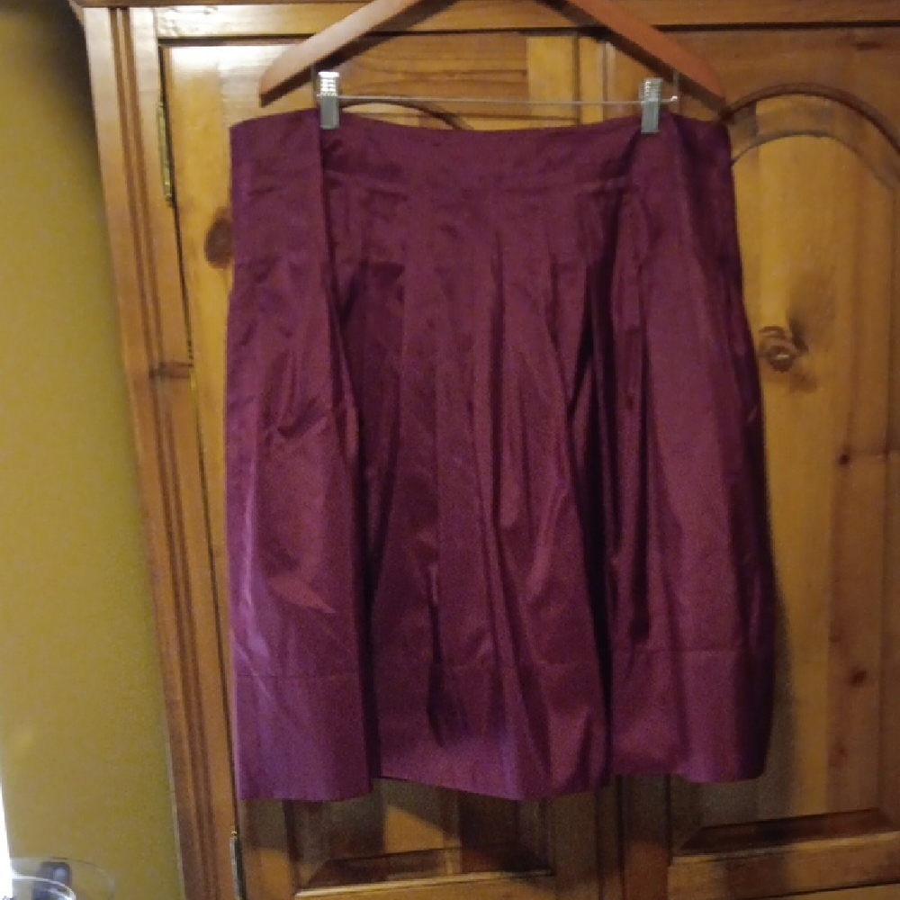 Talbots Rich Burgandy A-Line Skirt